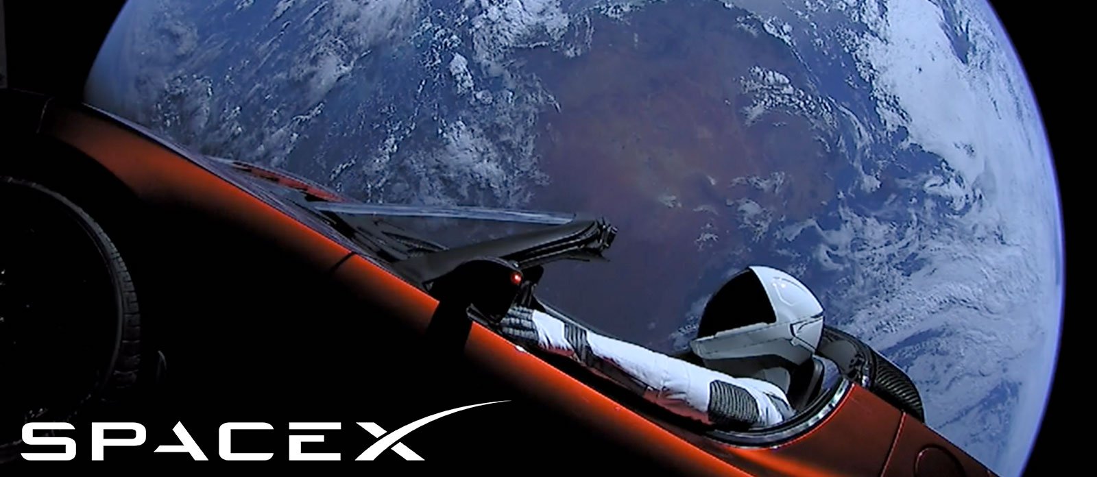 A Tesla Roadster is Launched into Outer Space by Elon Musk